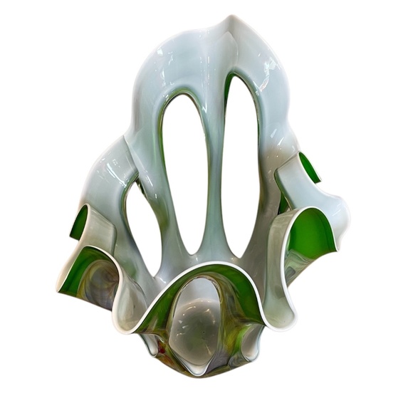 Makora Krosno Hand Crafted MCM Art Sculpture Multi Colored Glass Vase - Picture 2 of 9